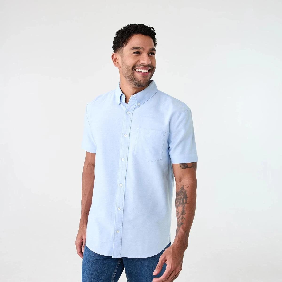 1 Short Sleeve Oxford Shirt LIGHT BLUE, 1 of 6