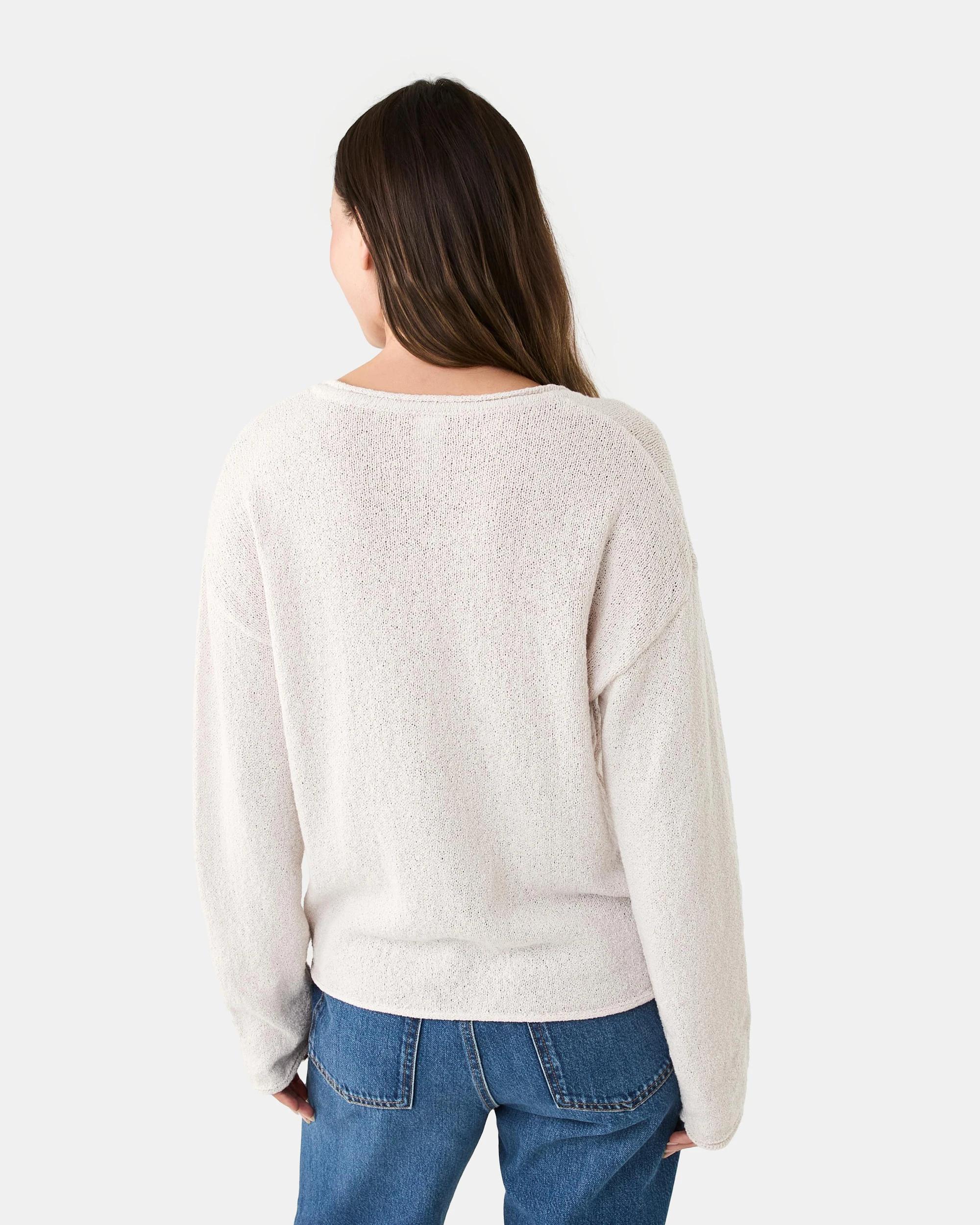 3 Lightweight V-Neck Jumper Nat Beige, 3 of 7