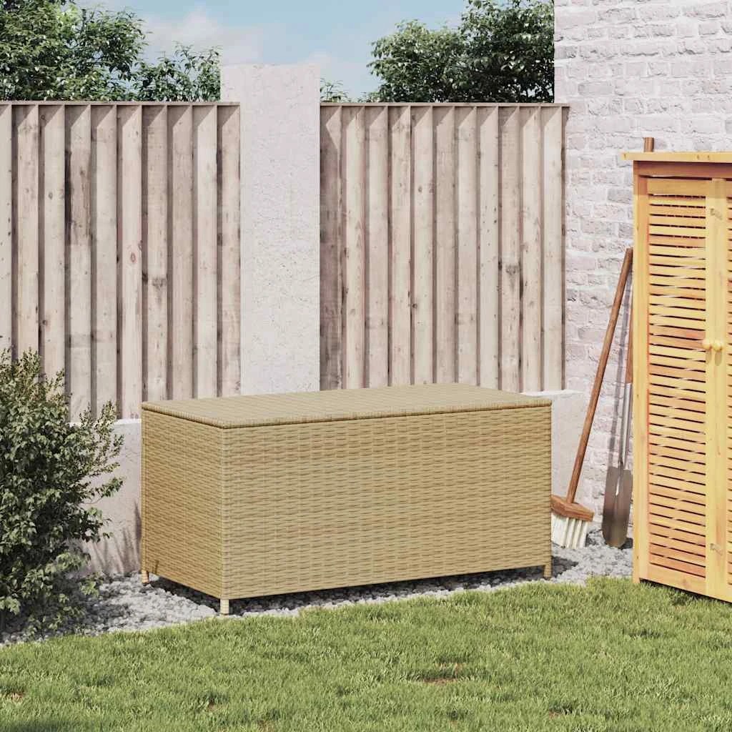3 vidaXL Outdoor Storage Box on Wheels Ample Storage - Beige, 3 of 9