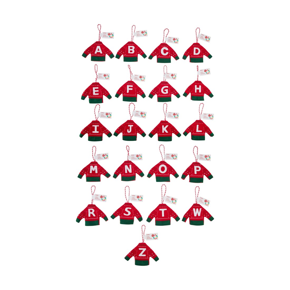 4 Letter Jumper Decoration - Assorted, 4 of 4