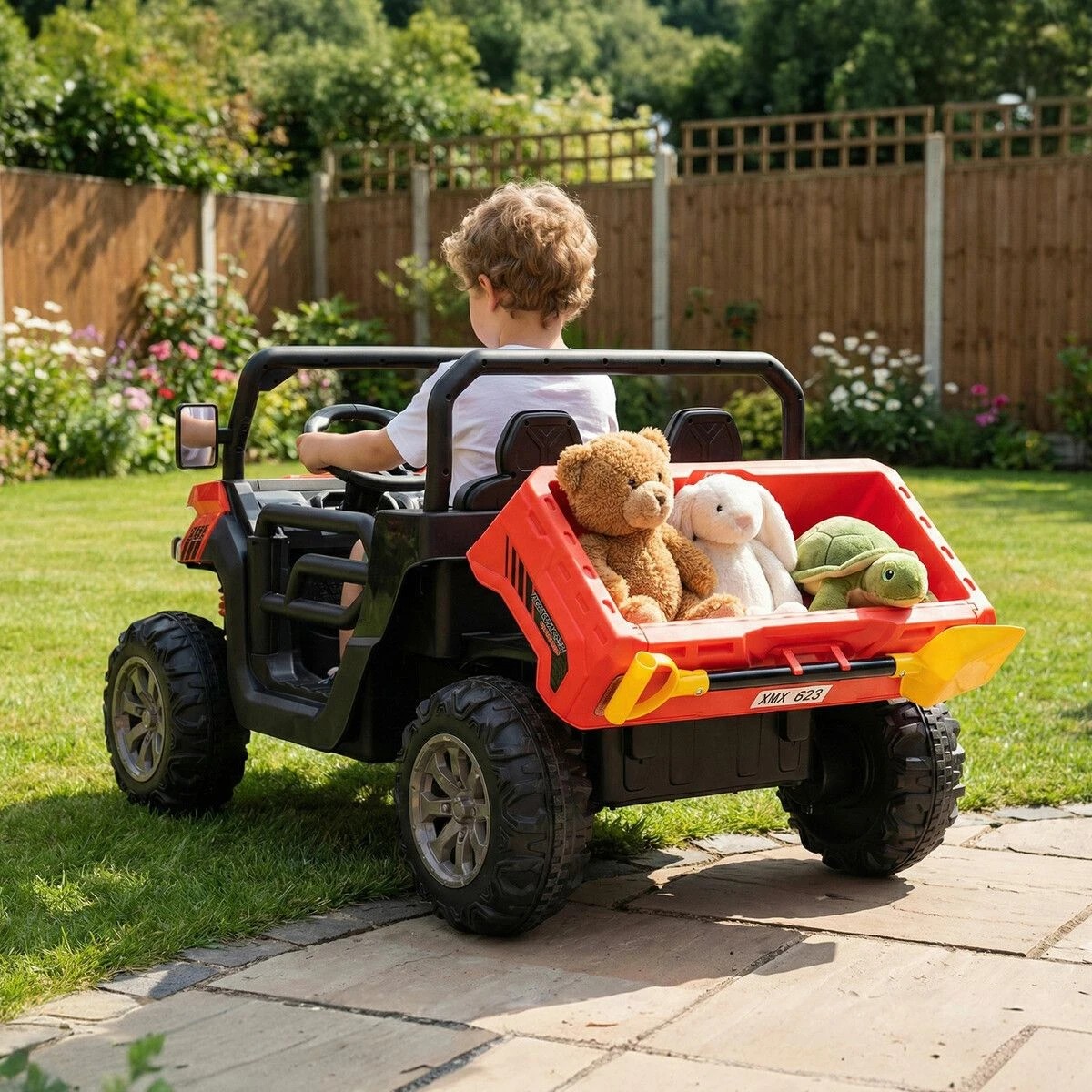 3 Fellow Electric Ride On Car RC Kids Vehicle Toy Childrens Off Road UTV Jeep Dump, 3 of 5
