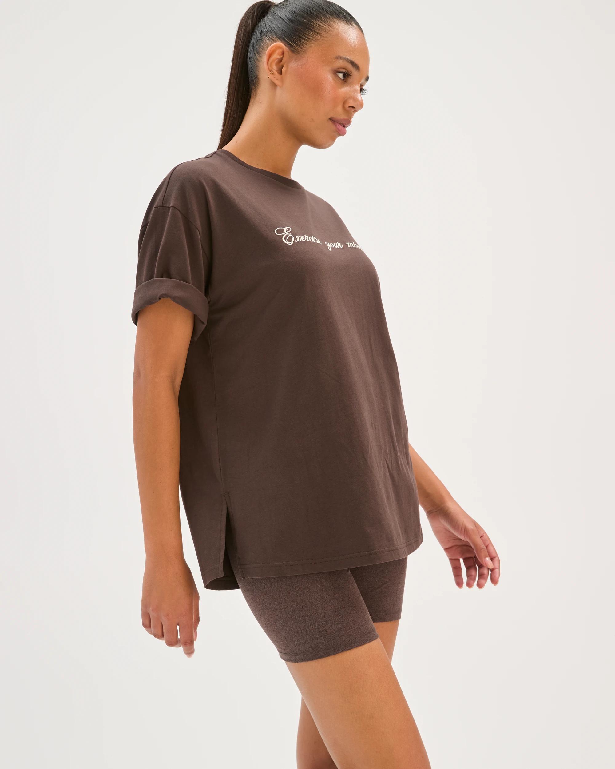 2 Target Active Australian Cotton Blend Oversized Graphic T-Shirt COCOA/EXERCISE, 2 of 7