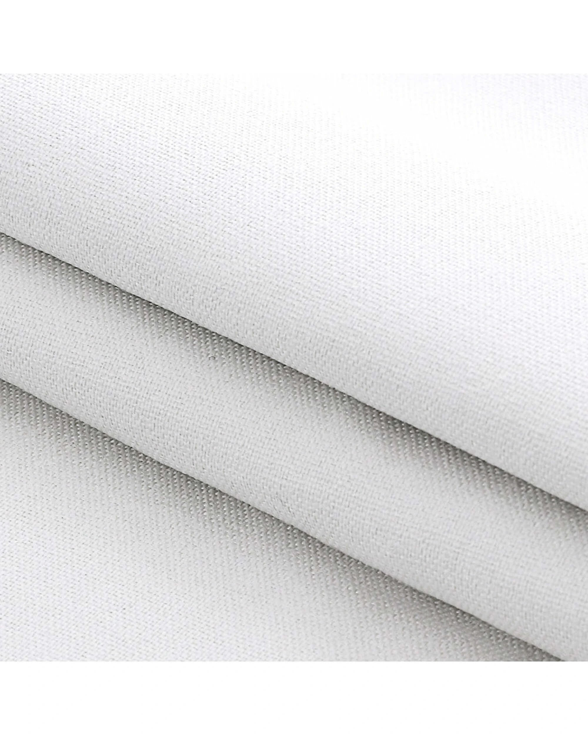 4 Smarcute Blockout Linen Textured Eyelet Curtain - 2X 132x243cm - White, 4 of 4