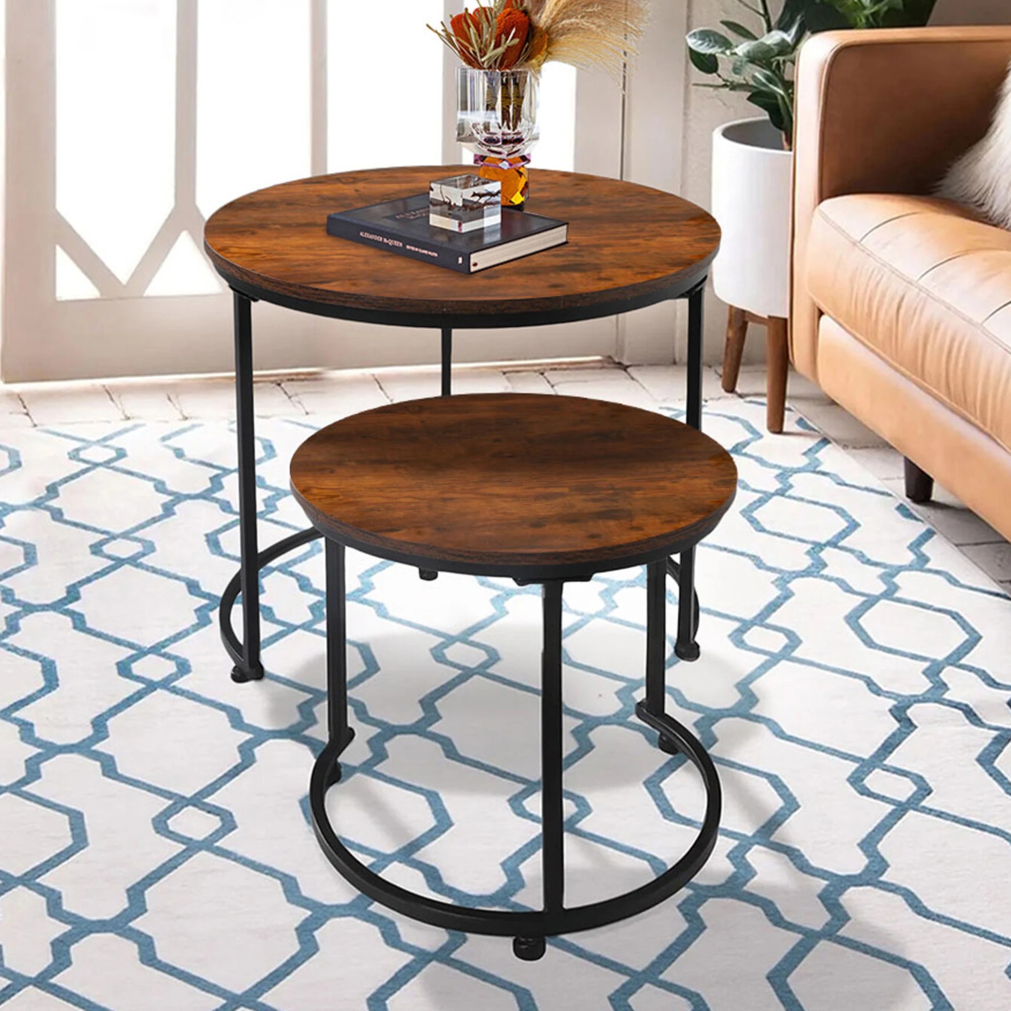 8 Levede Round Nesting Side Table - Brown, 8 of 9
