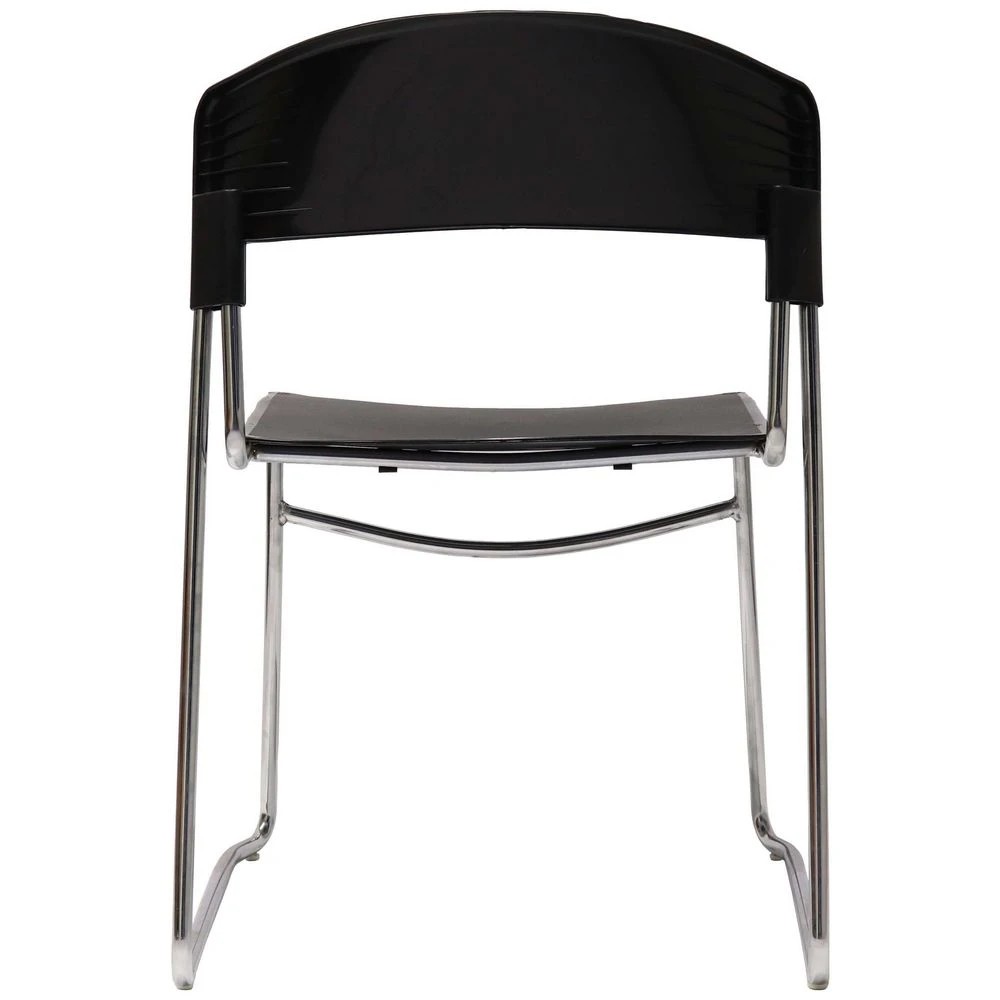 4 Rapidline Zola Stackable Chair Black Visitor Chairs and Stools, 4 of 5