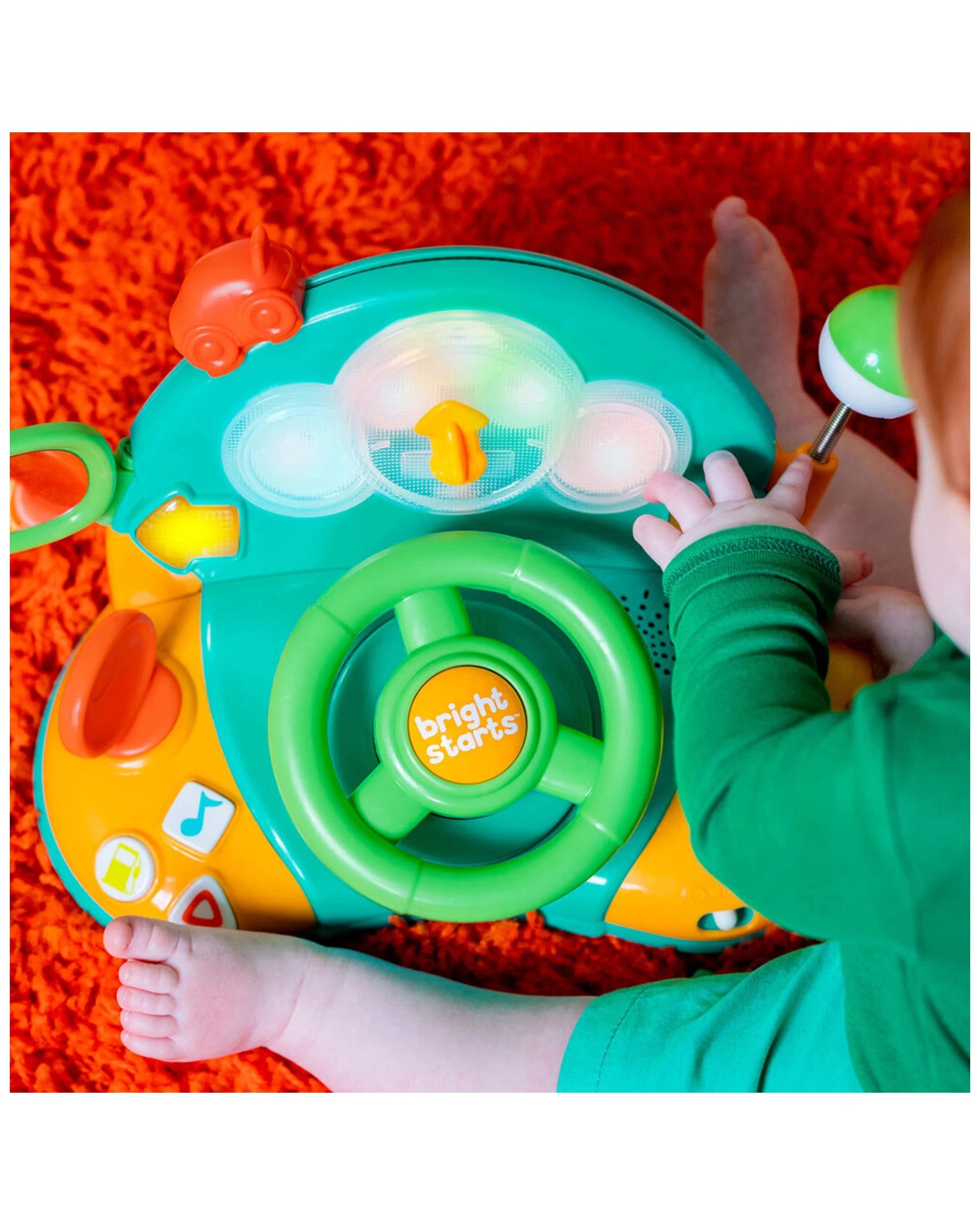 2 Bright Starts Lights And Colors Driver Steering Wheel Baby Toy 6 Months Plus - Multi, 2 of 8