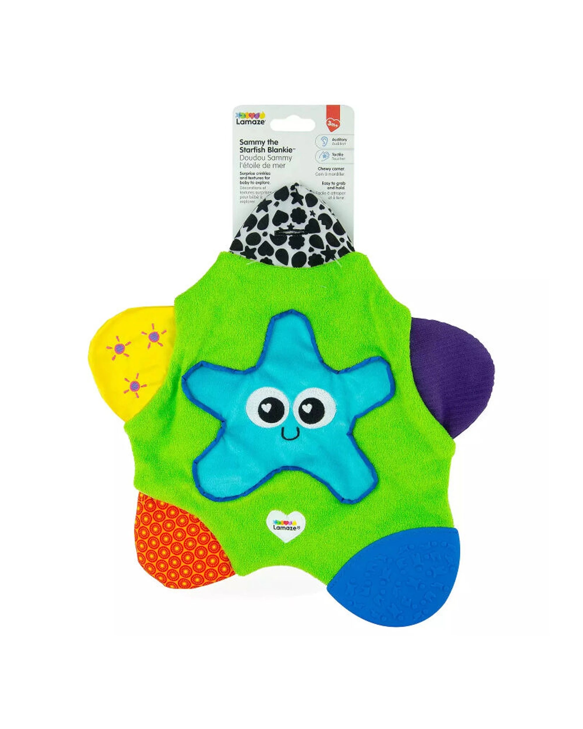 8 Lamaze Sammy The Starfish Blankie 2 Pack Textured Teething Toy - Multi, 8 of 8