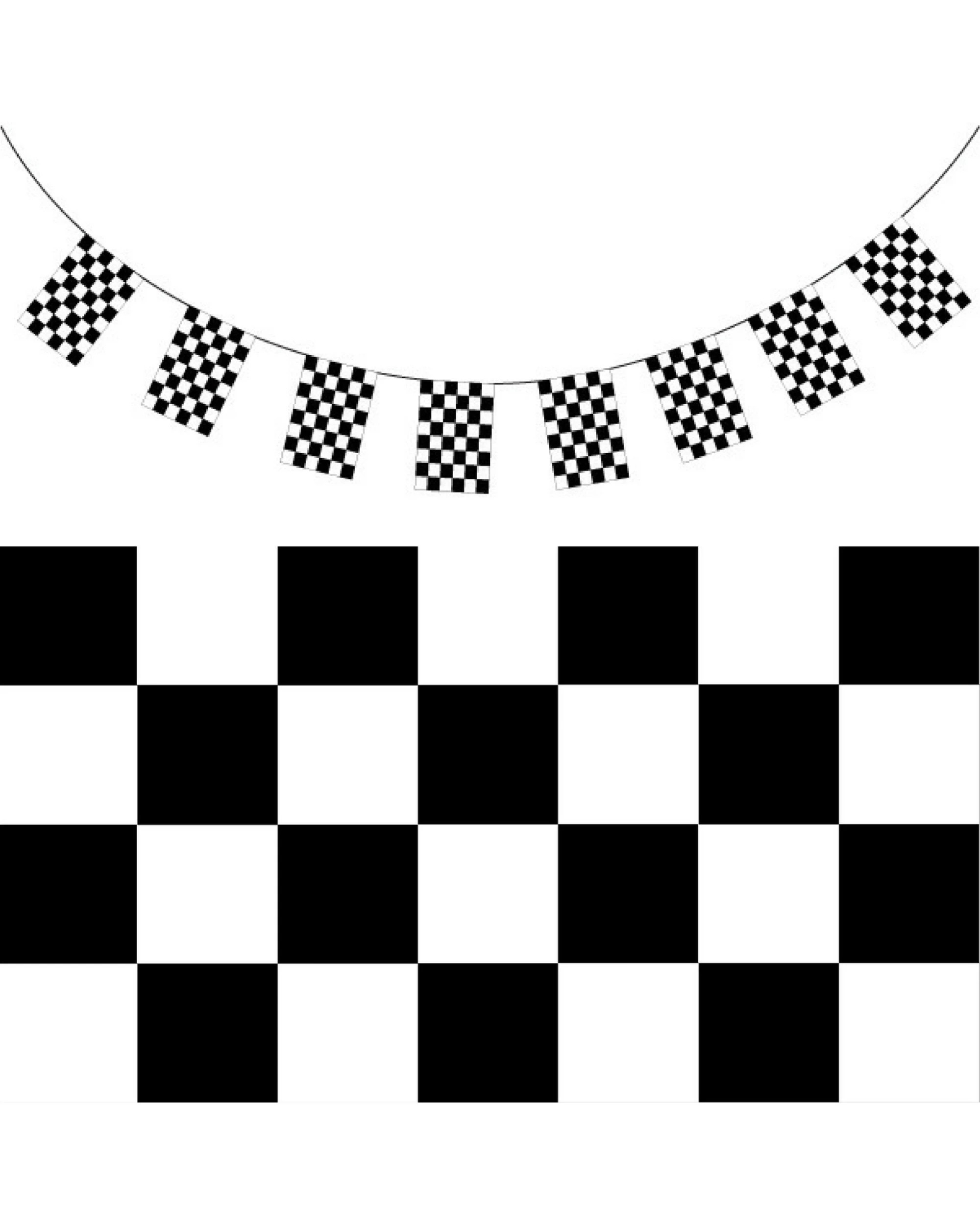 1 BR Costumes Checkered Bunting Flag for Outdoor Celebrations, 1 of 4