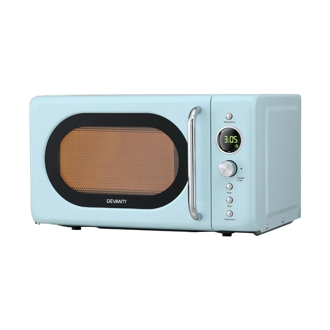 2 Devanti 20L Microwave Oven 700W - Blue, 2 of 7