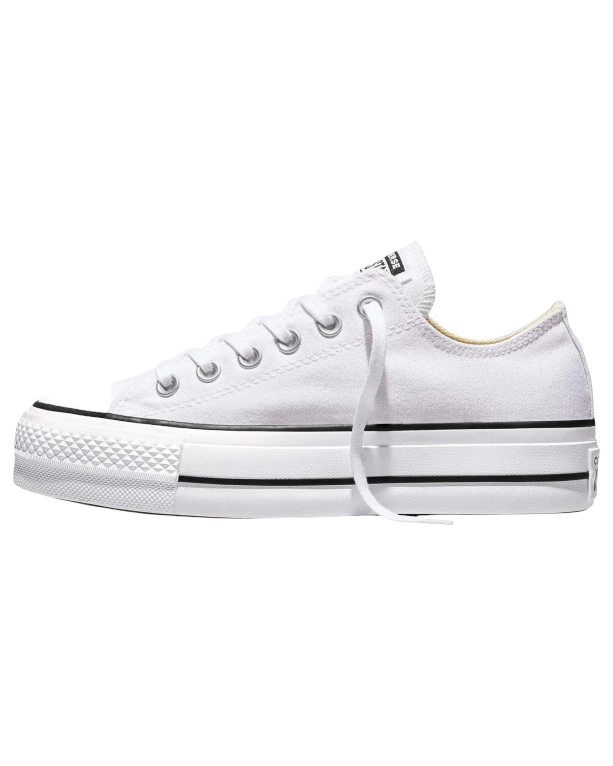 3 Converse Unisex Chuck Taylor All Star Canvas Lift Low Top Sneaker WHITE, 3 of 7