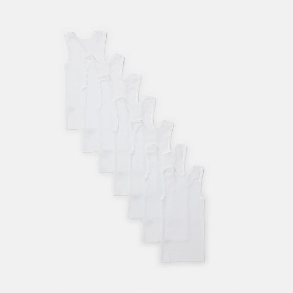 2 7 Pack Baby Singlets EXCELLENT WHITE, 2 of 3
