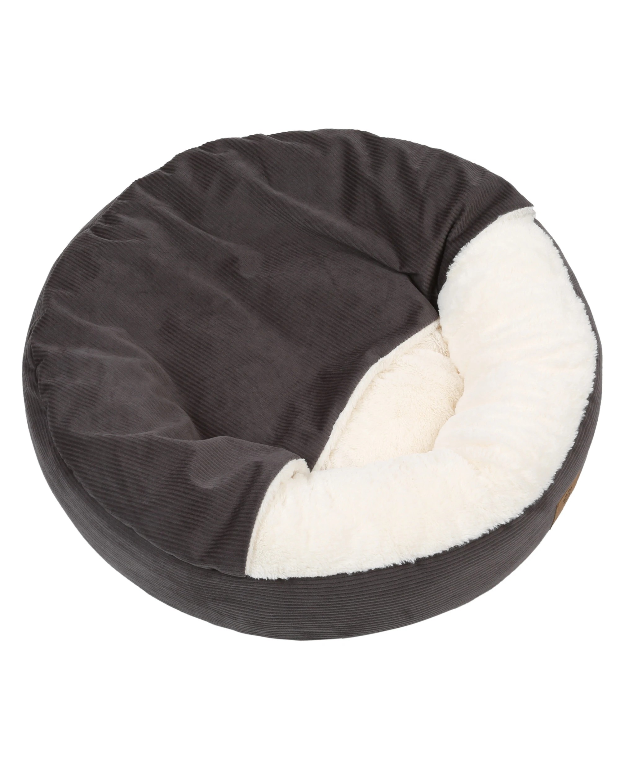 3 Charlie's Snookie Hooded Corduroy Calming Dog Bed Medium - Charcoal, 3 of 9