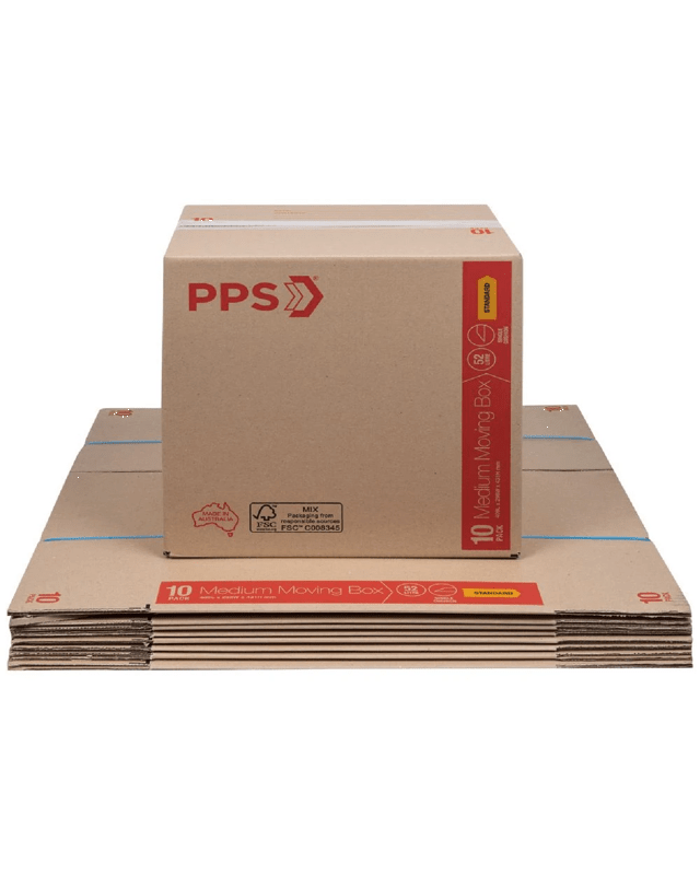 PPS Moving Boxes Medium 406 x 298 x 431mm 10 