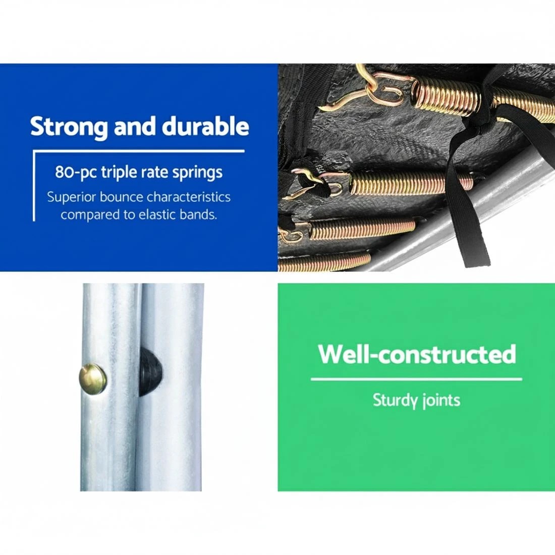 5 Everfit 14FT Trampoline for Kids w/ Ladder Enclosure Safety Net Rebounder - Multi, 5 of 7