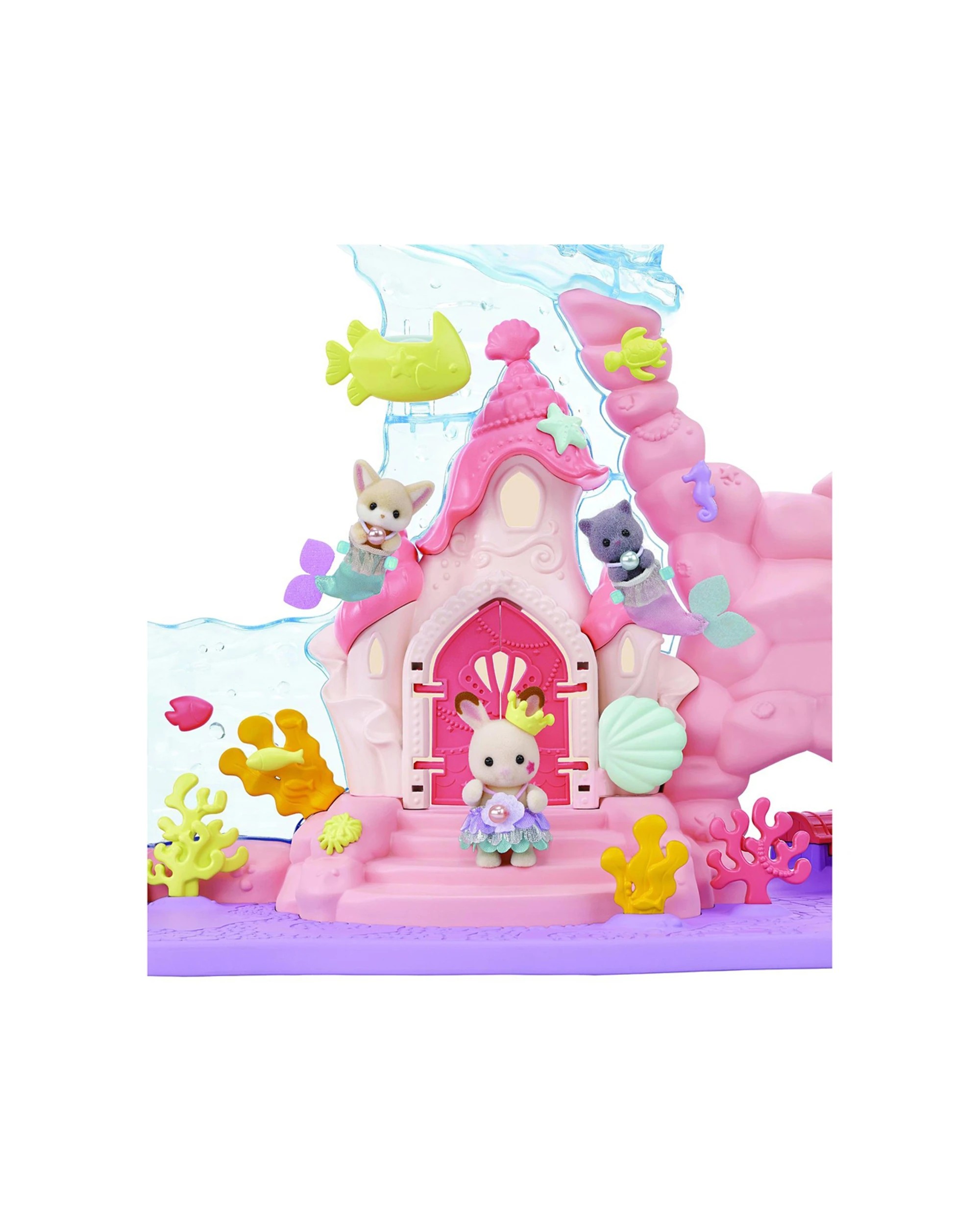 1 Sylvanian Families Baby Mermaid Castle Kids Miniature Doll Figure Toy Set 3 Years Plus - Multi, 1 of 7