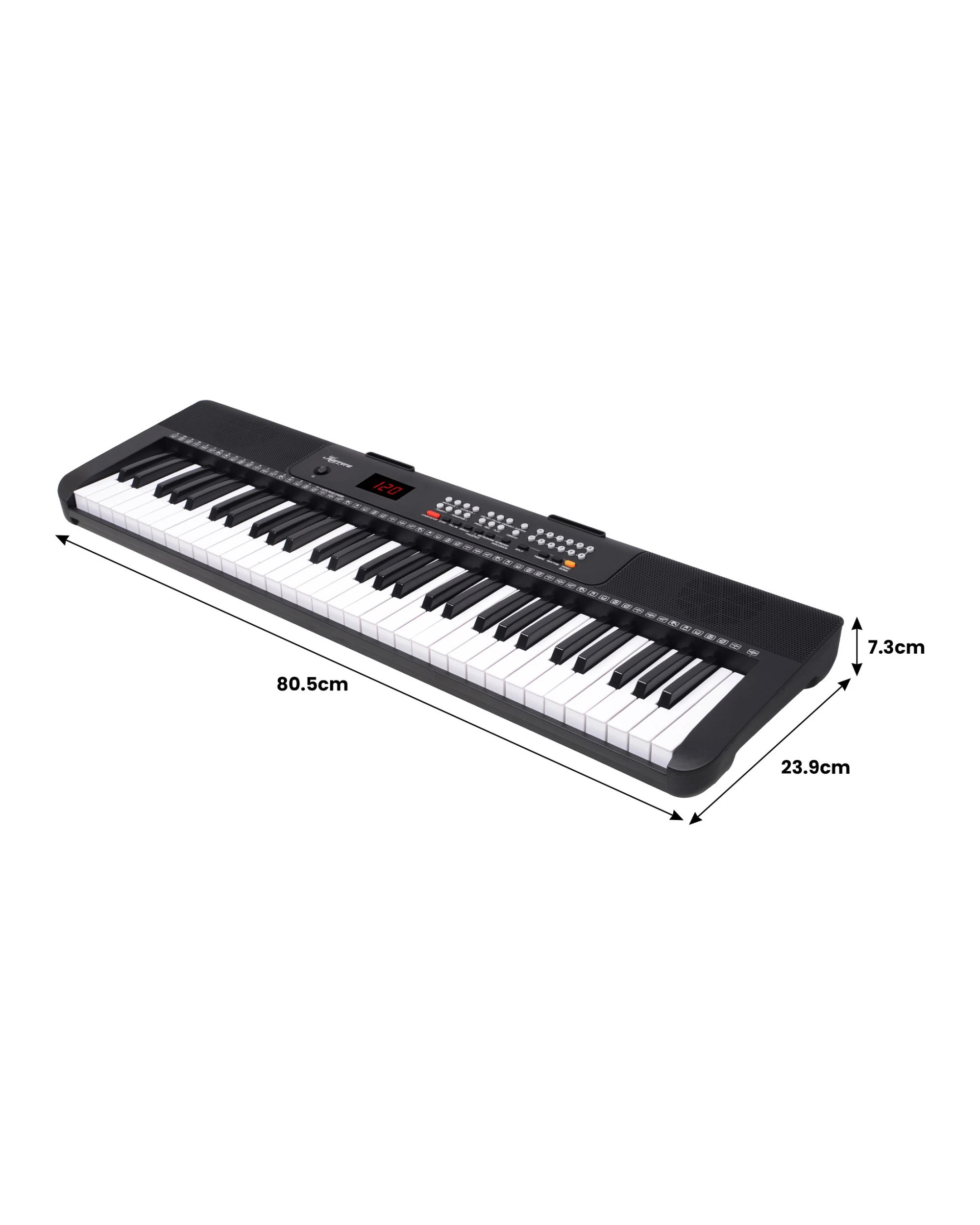 2 Karrera 61-Key Electronic Piano Keyboard with LED and Folding Stand CHJ-SD1 - Black, 2 of 7