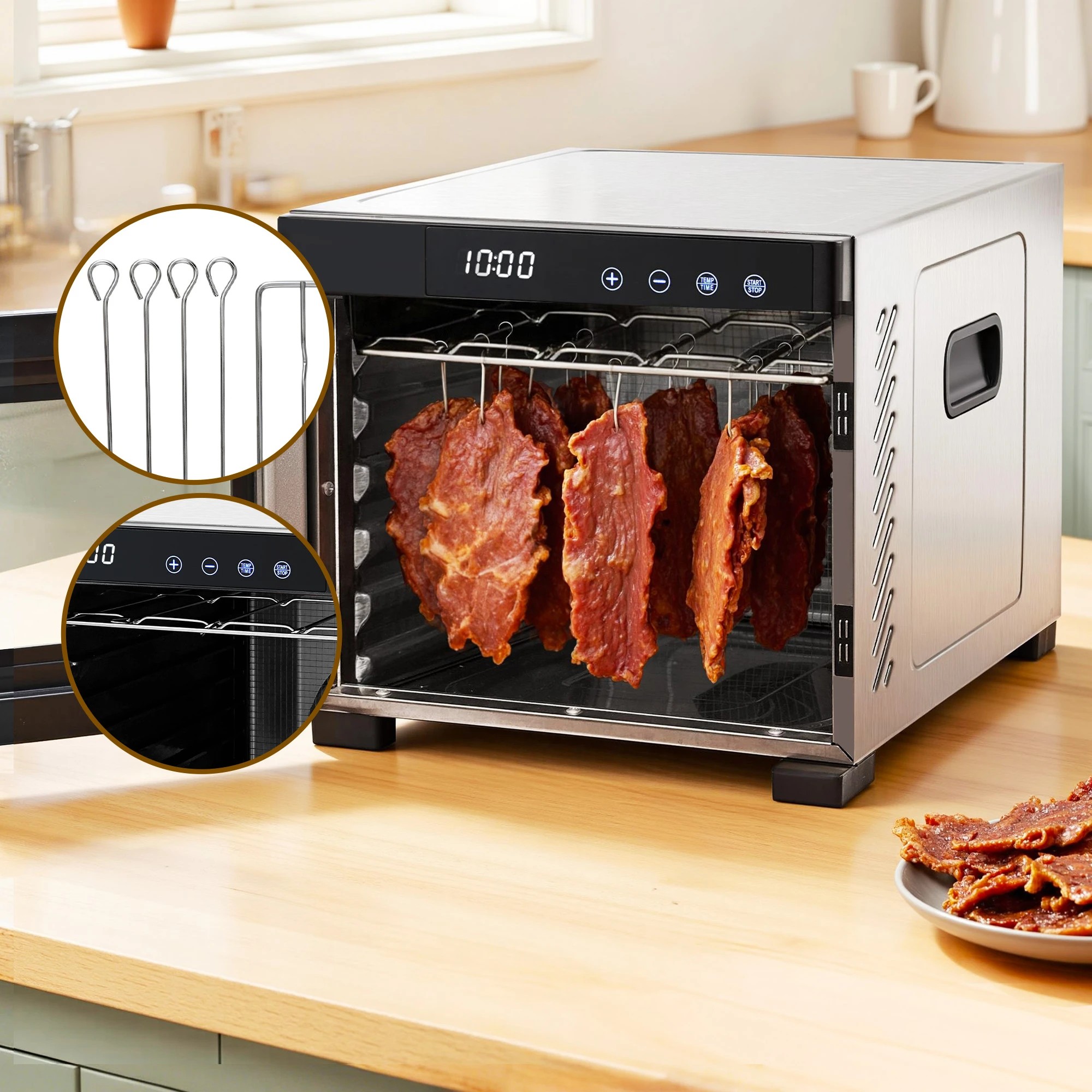 6 Devanti Food Dehydrator 6 Tray With Hanging Rack - Silver, 6 of 9