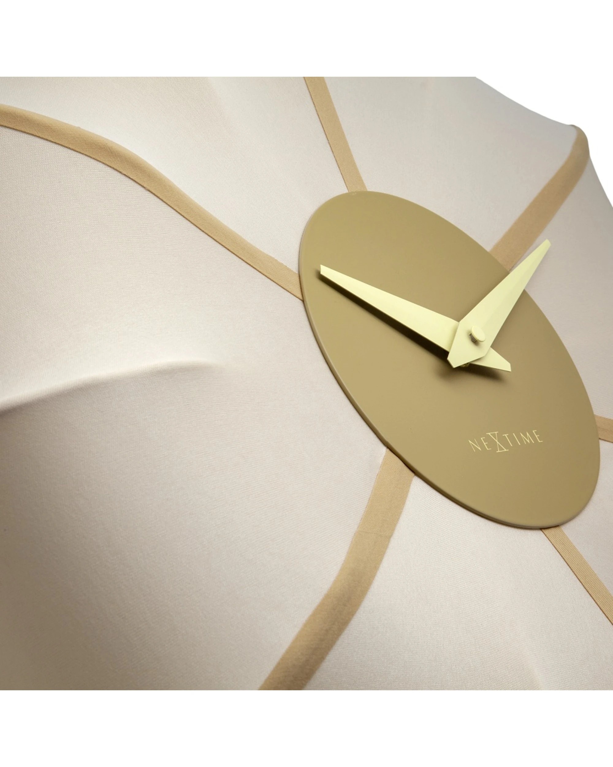 5 NeXtime Ultimo Wall Clock Fabric Oriental Lantern Silent 50cm Champagne - Beige, 5 of 5