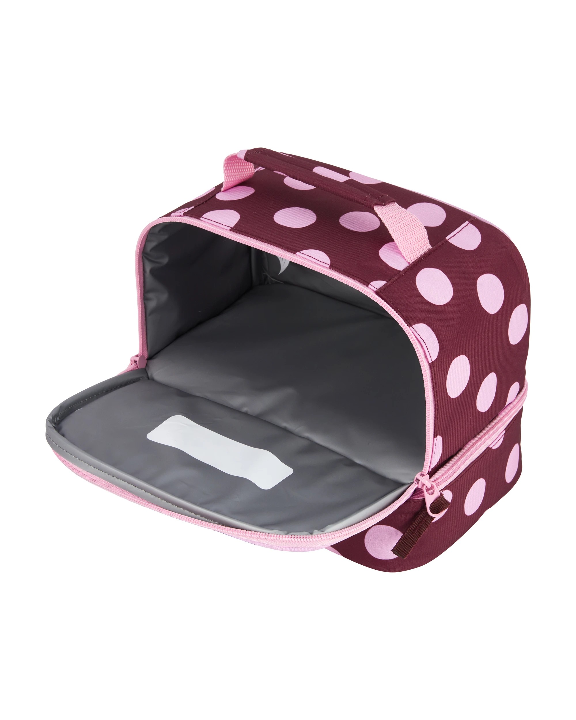 3 Polka Dot Insulated Twin Deck Lunch Bag, 3 of 4