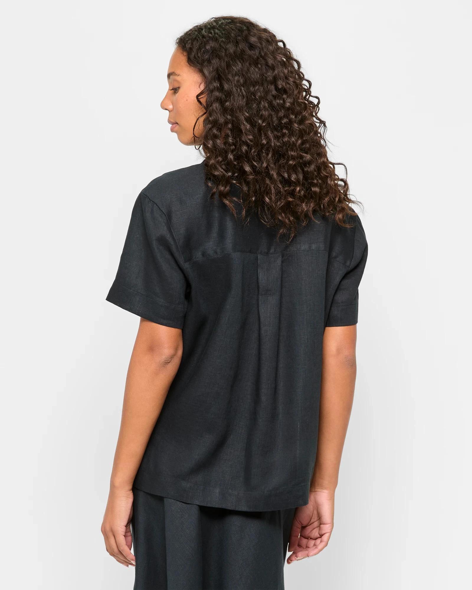 4 Target Woman European Linen Shirt BLACK, 4 of 5