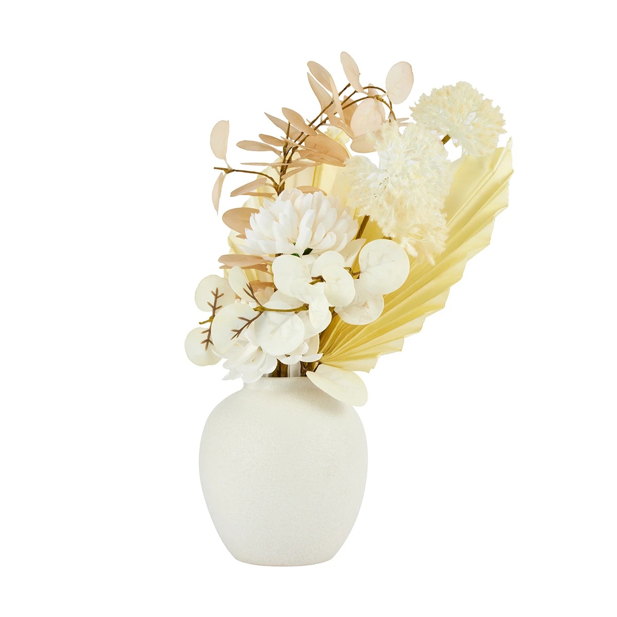 1 Artificial Neutral Florals in Vase, 1 of 7