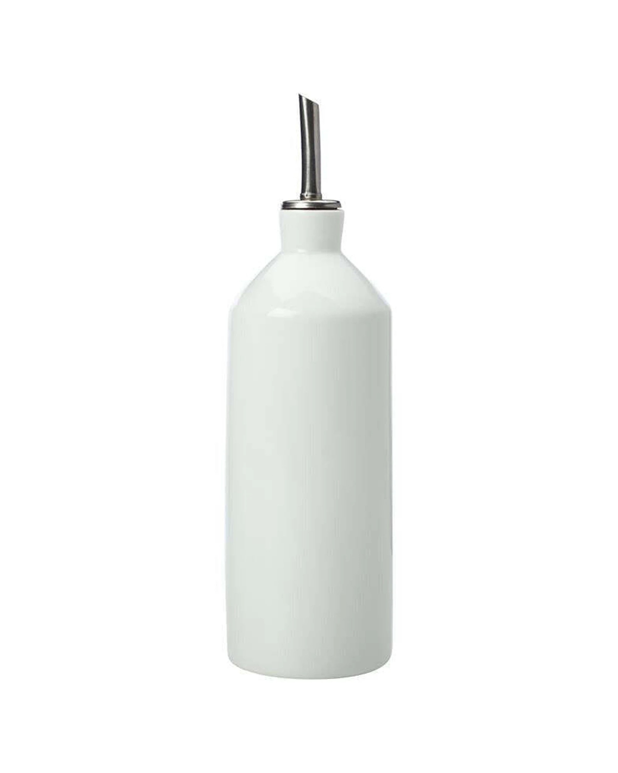 3 Maxwell & Williams White Basics 500ml Porcelain Oil Bottle With Nozzle - White, 3 of 3