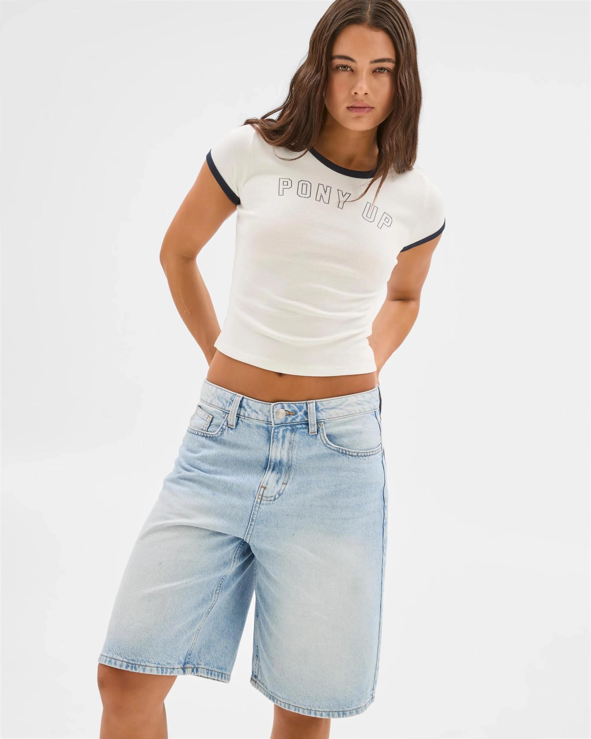 4 Australian Cotton Graphic Baby Crop T-Shirt - Lily Loves PONY UP, 4 of 7