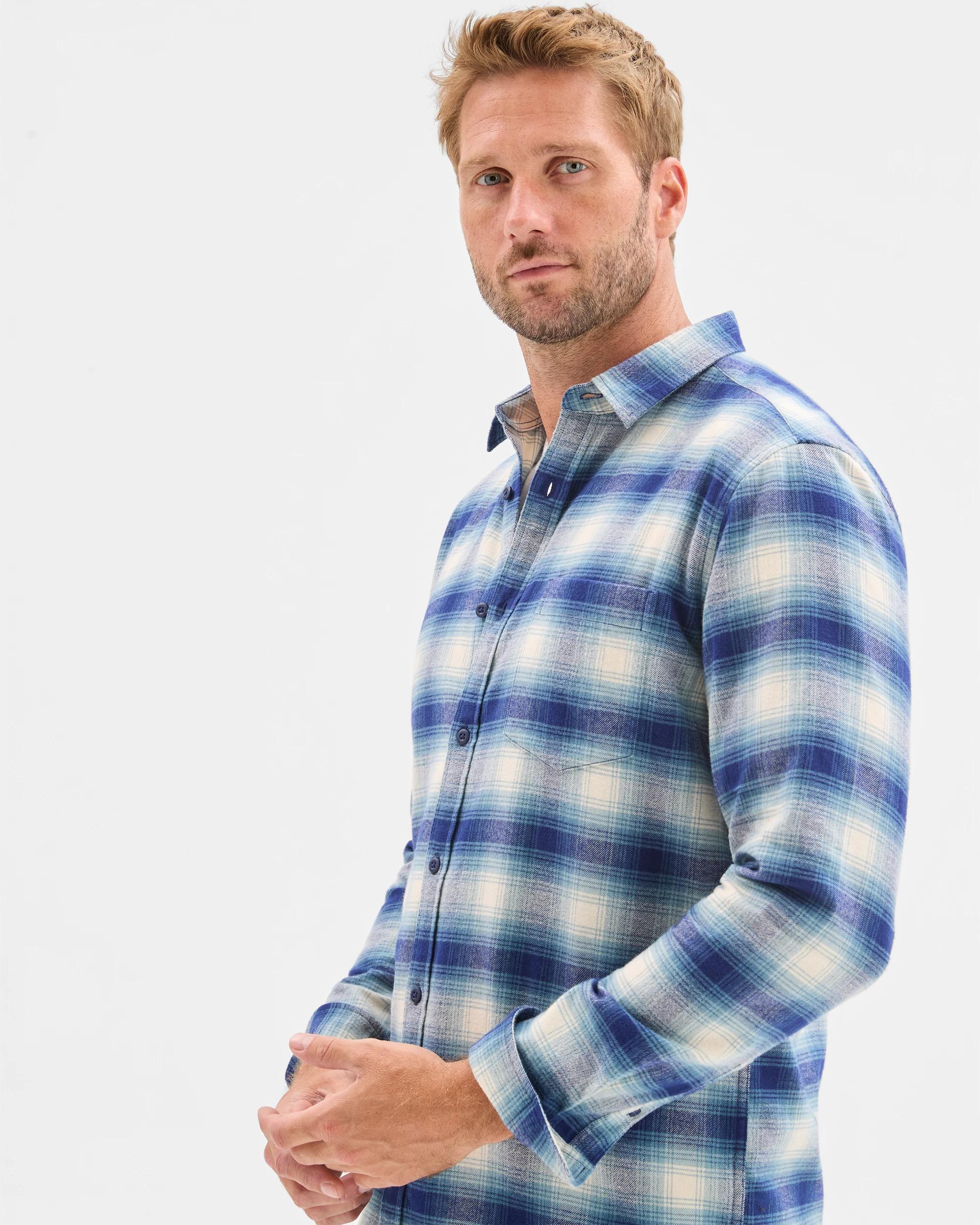 4 Target Australian Cotton Long Sleeve Flannelette Shirt TEAL, 4 of 7