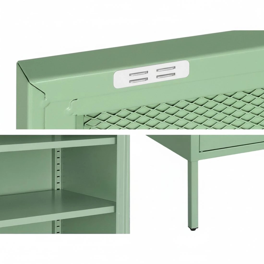 8 Artiss Buffet Sideboard Metal Cabinet - Green, 8 of 8