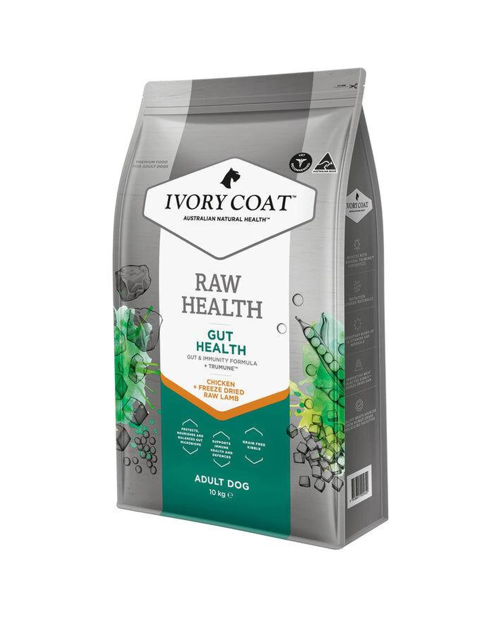 4 Ivory Coat Adult Raw Health Gut Health Dog Food Chicken + Raw Lamb 10kg, 4 of 10