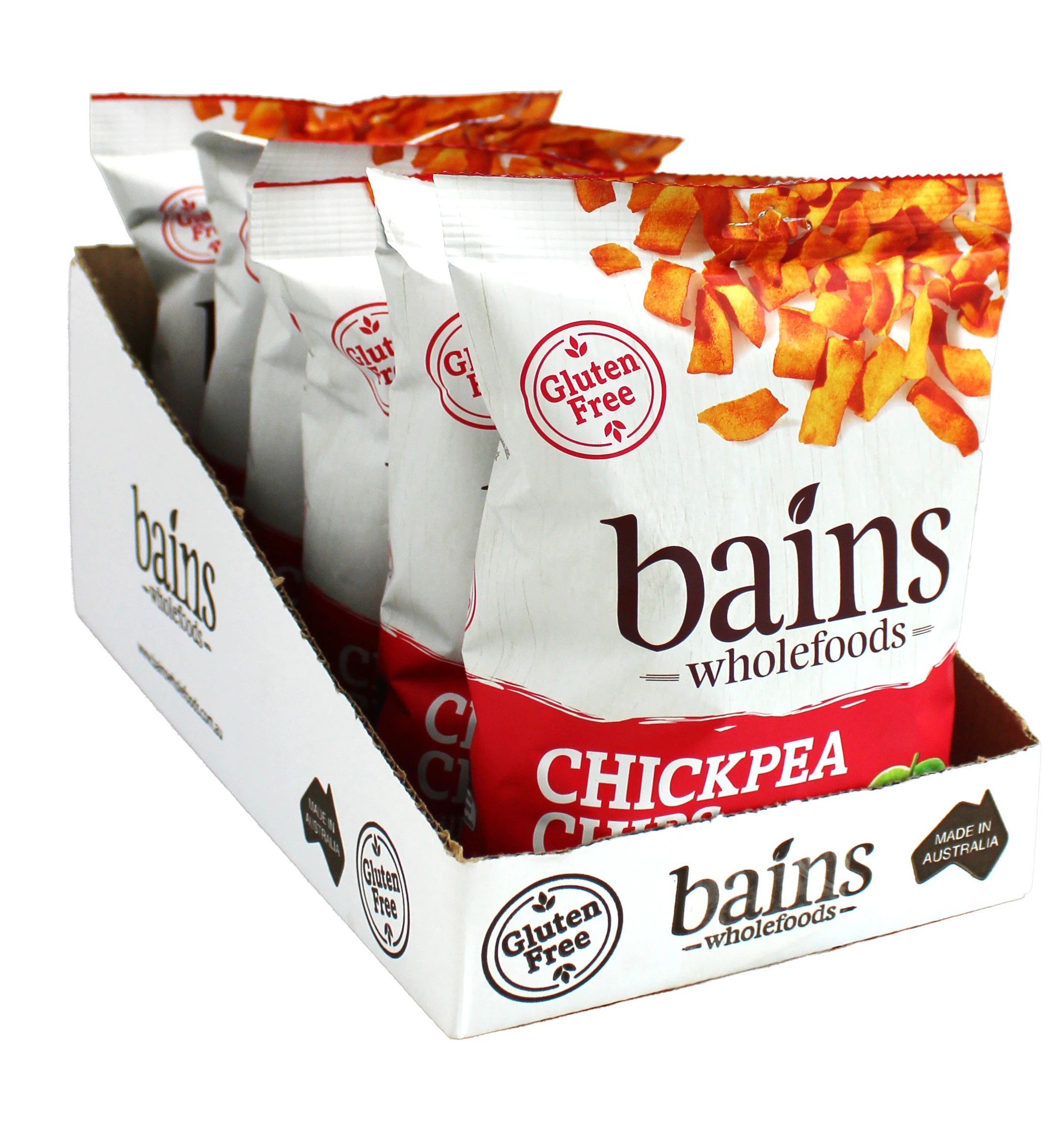 1 Bains Wholefoods Chickpea Chips Chilli & Lime 100g, 1 of 4