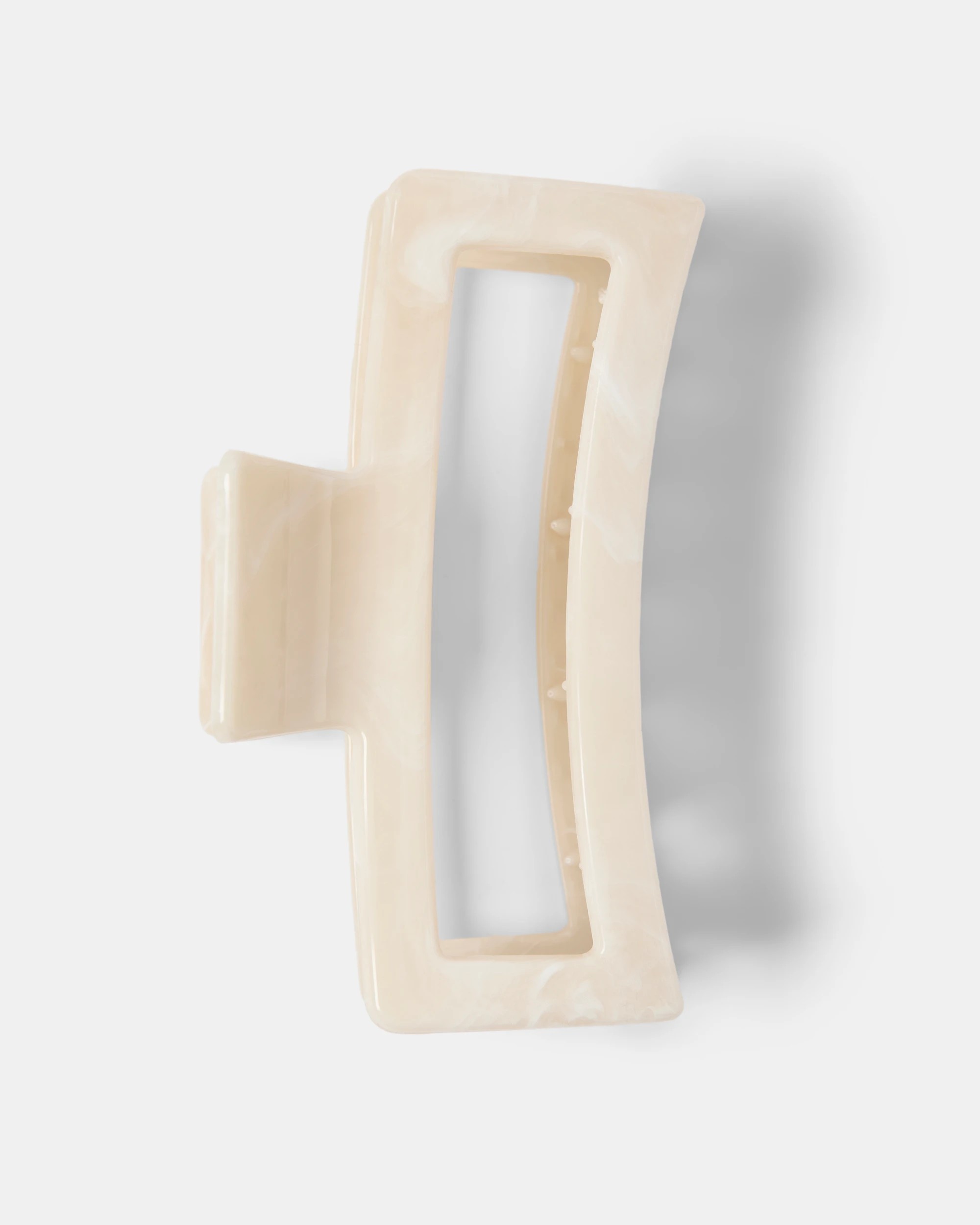 1 White Extra Large Bull Dog Claw Hair Clip, 1 of 3
