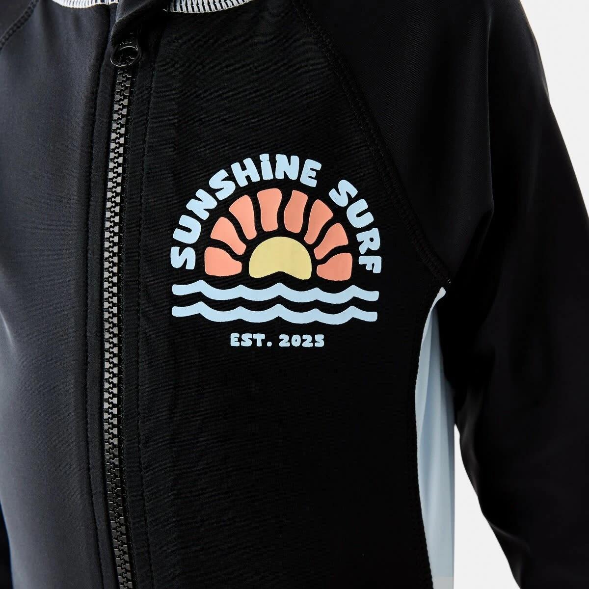 5 Long Sleeve Colour Block Swimsuit SUNSHINE SURF BLACK, 5 of 8