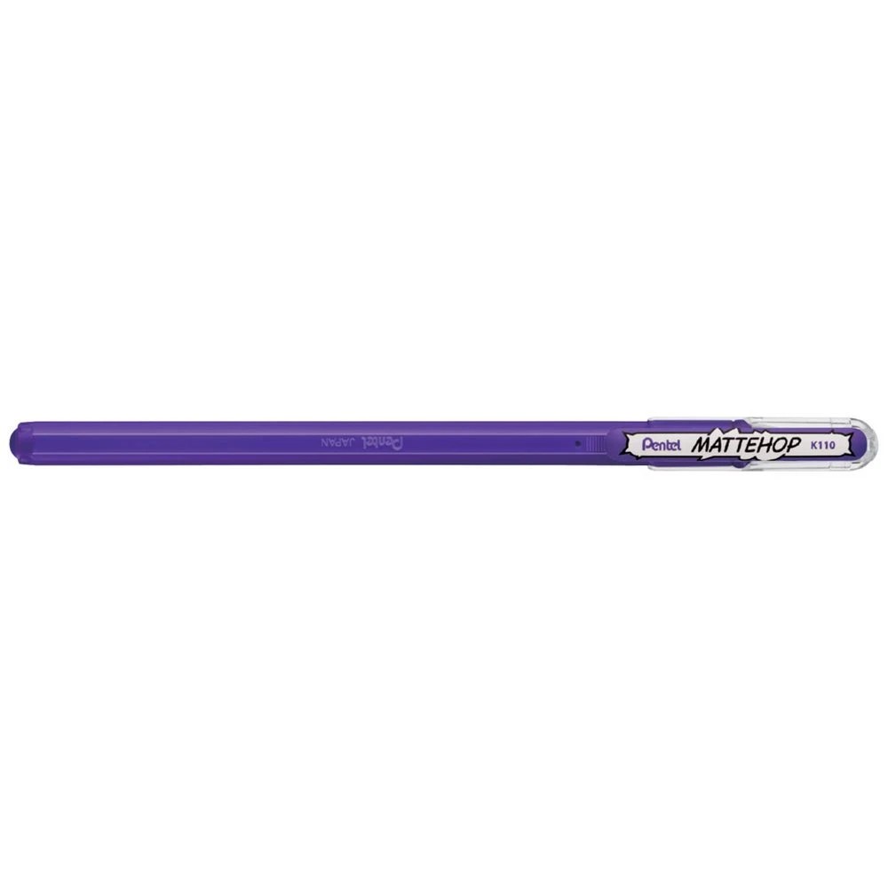 1 Pentel Mattehop Gel Pen 1.0mm Violet, 1 of 2