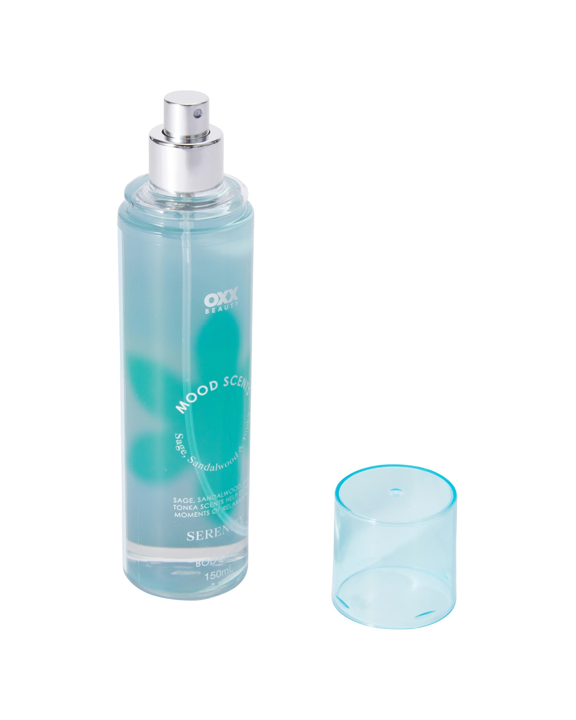 2 OXX Fragrance Mood Scents Serenity Body Mist 150ml - Sage, Sandalwood and Tonka Scents, 2 of 4