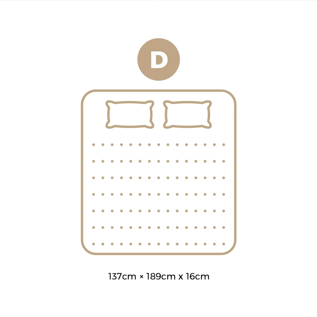 10 Bedra Bedding Double Mattress Bonnell Spring Bed Boucle Fabric 16cm
 - White, 10 of 10