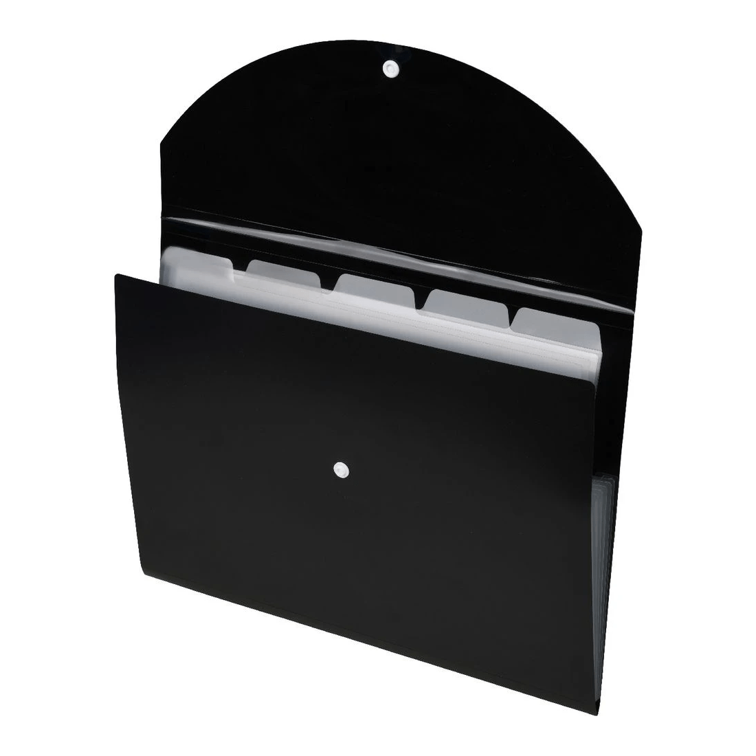 3 J.Burrows A4 Document Wallet 6 Pockets Black, 3 of 3