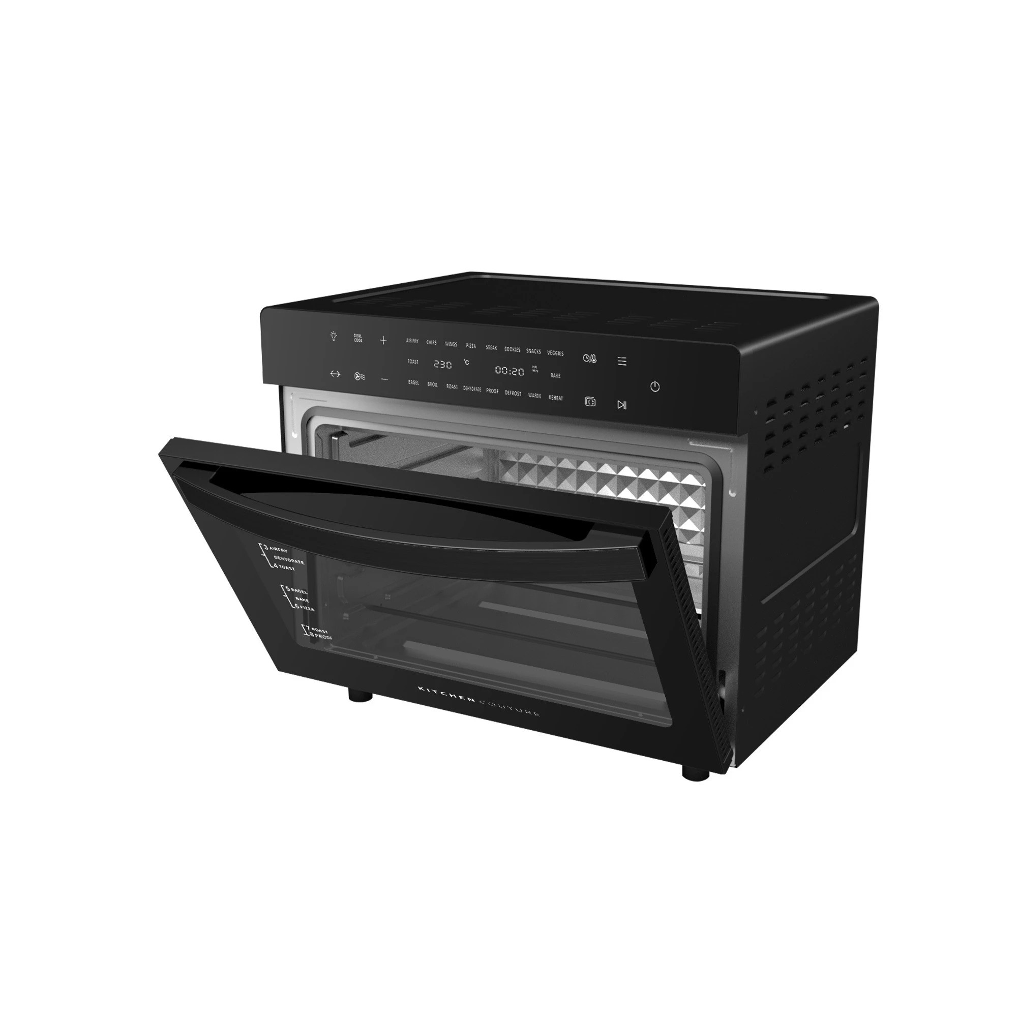 8 Kitchen Couture 45 Litre Multifunctional Air Fryer Oven Big Papa Digital - Black, 8 of 9