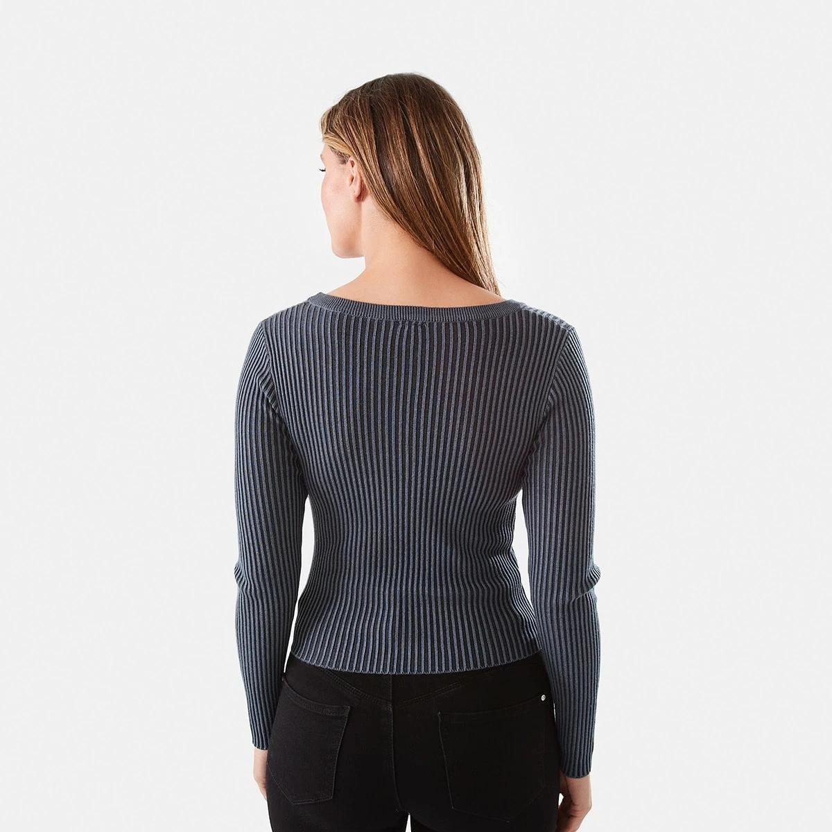 3 Long Sleeve True Knit Scoop Neck Top Vntg Ind, 3 of 6