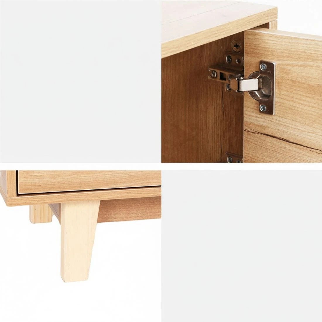 8 Artiss TV Cabinet Entertainment Unit Stand Storage Drawer 180CM - Natural, 8 of 8