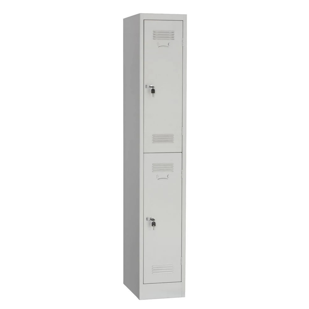 2 Stilford 2 Door Office  Locker Gloss Silver Cabinets Cupboards, Lockers and Credenzas, 2 of 7
