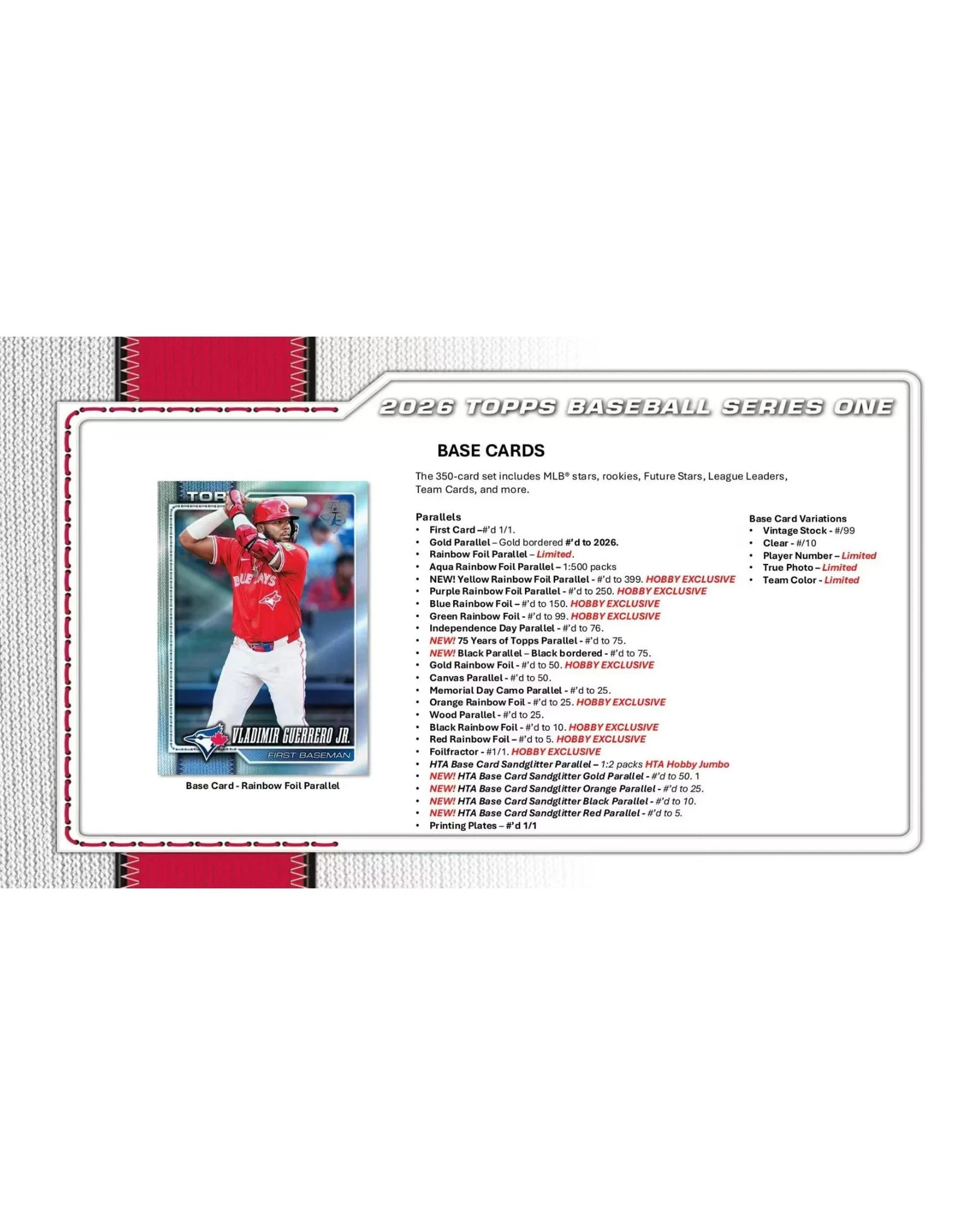 3 Topps 2026 MLB Series 1 Baseball Hobby Pack, 3 of 10