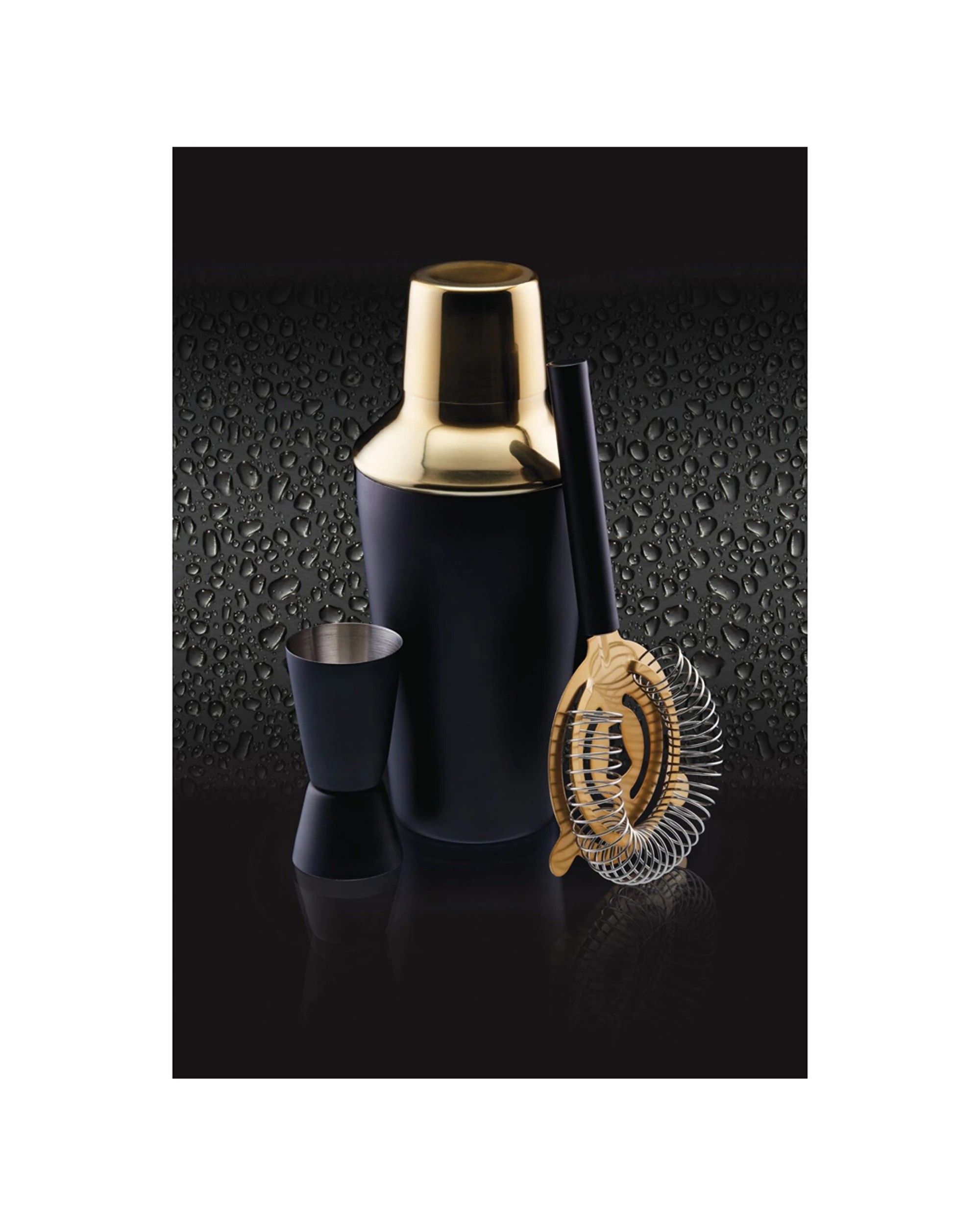 5 BarCraft 3pc Cocktail Shaker Jigger Strainer Set 500ml Matte Finish - Multi, 5 of 7