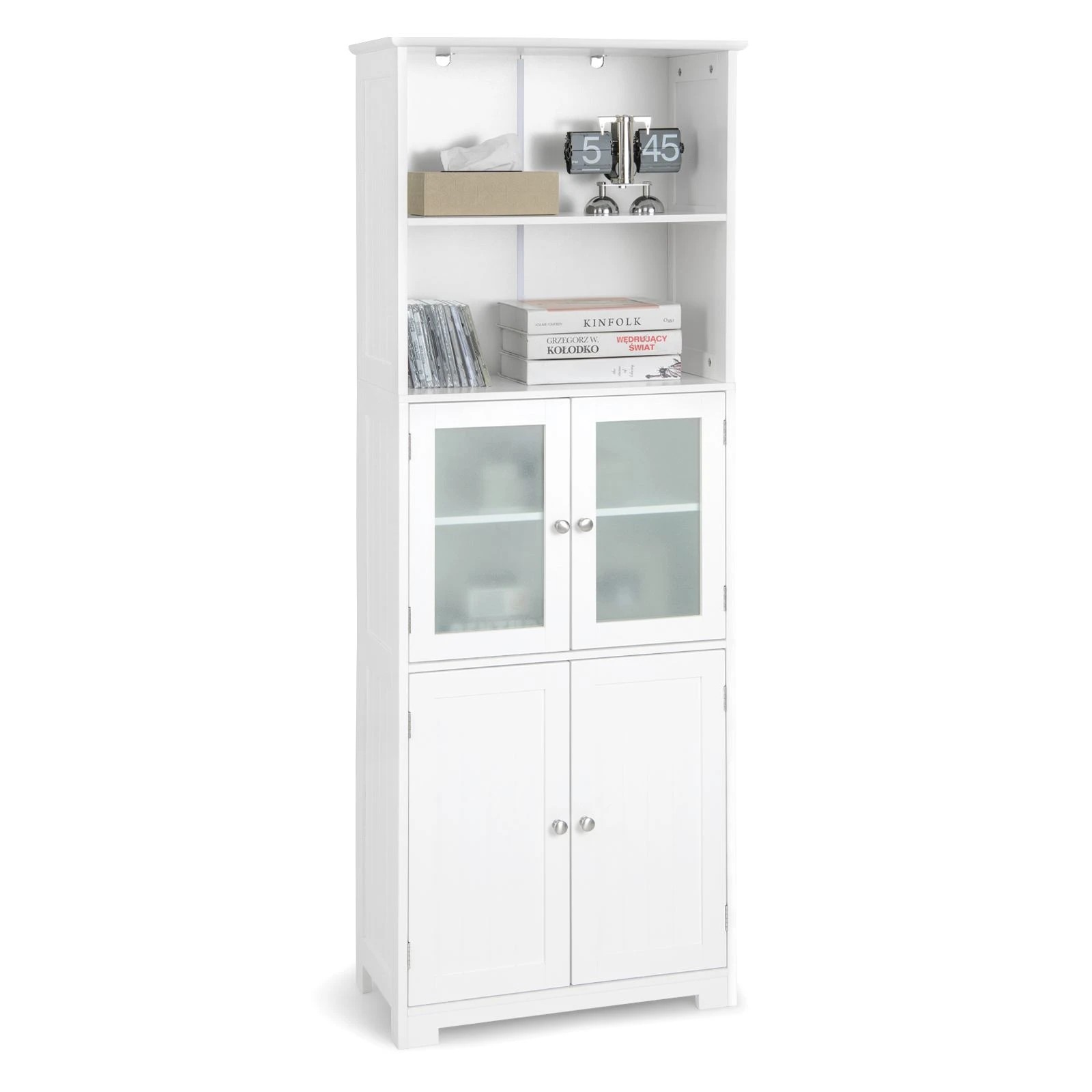 3 Costway 163cm Tall Bathroom Storage Cabinet Organizer Kitchen Pantry Cupboard, 3 of 3