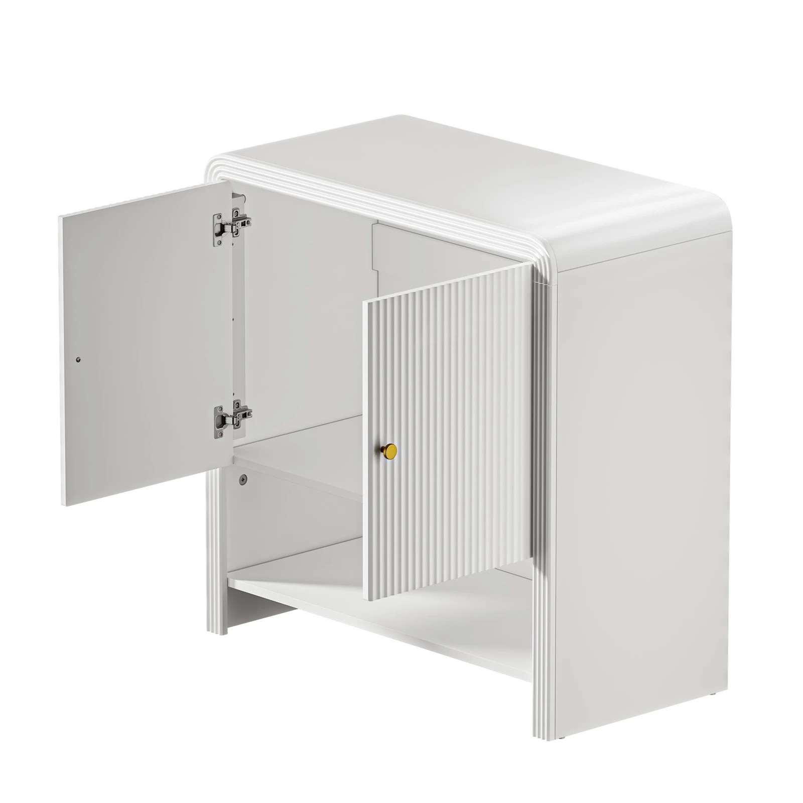 7 Oikiture Buffet Sideboard Storage Cabinet 2 Doors - White, 7 of 10