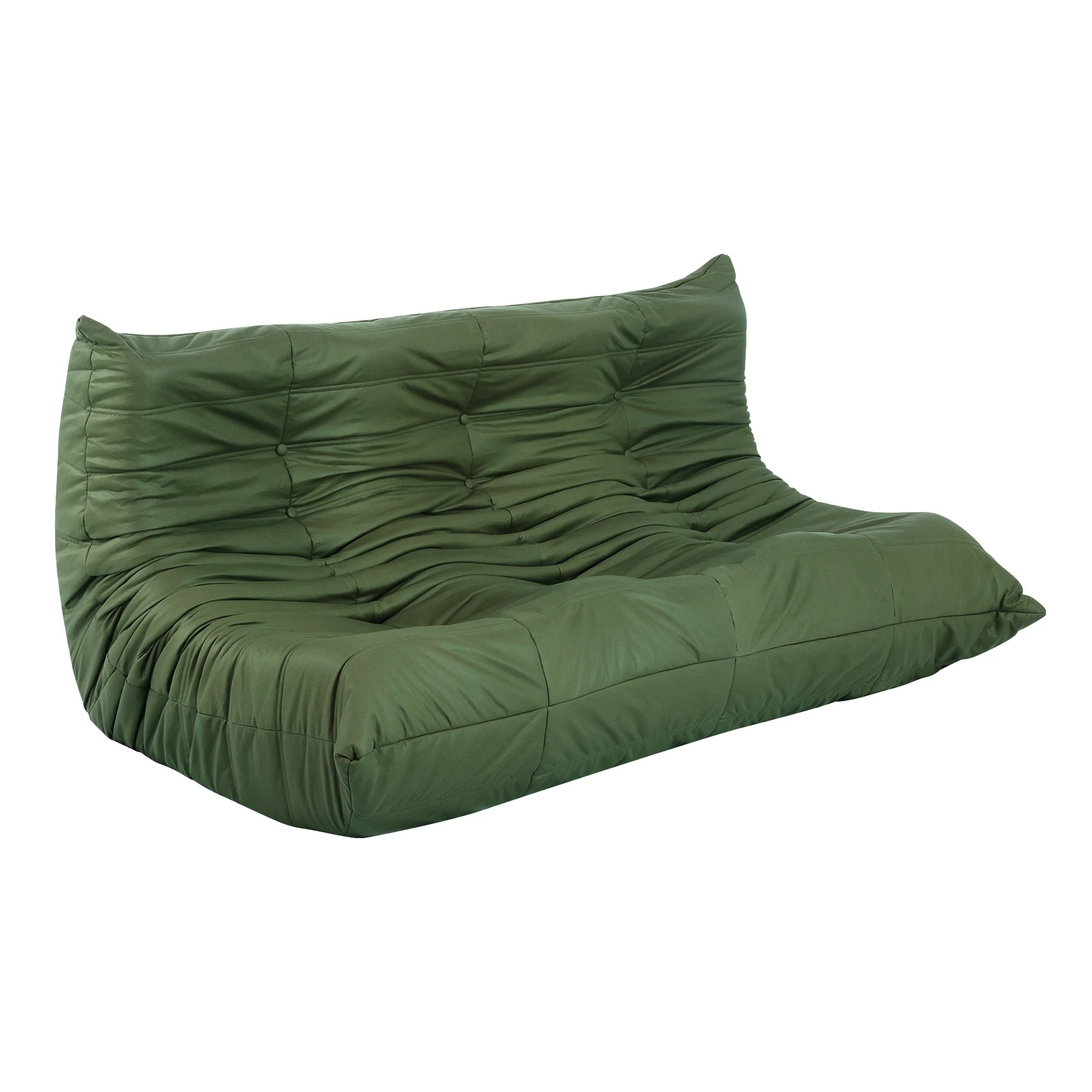 1 Levede Floor Chair Caterpillar Sofa Replica Lazy Foam Recliner Couch 3 Seater - Green, 1 of 9