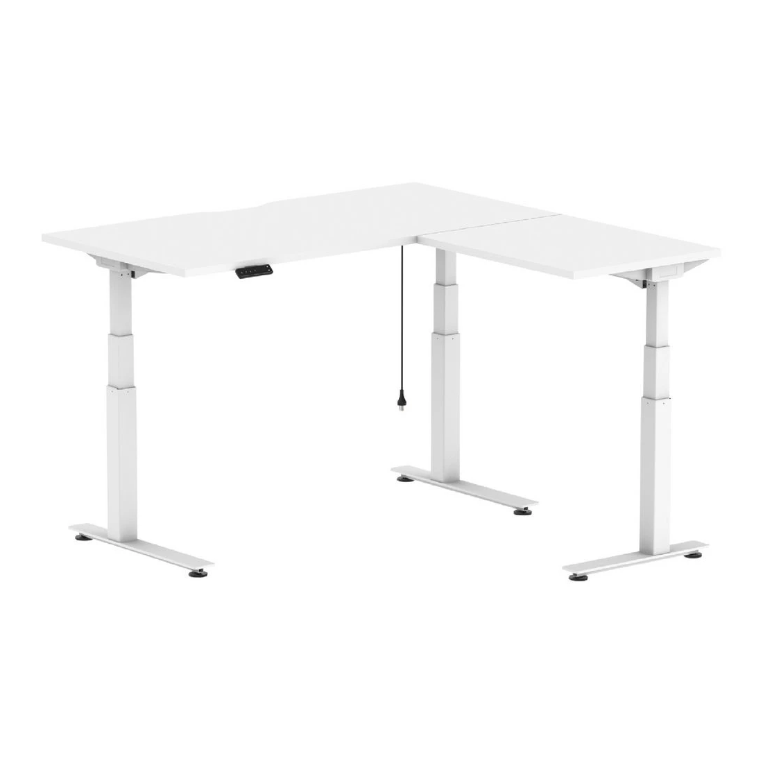 1 Stilford S2 Electric Corner Workstation 1500mm White, 1 of 6