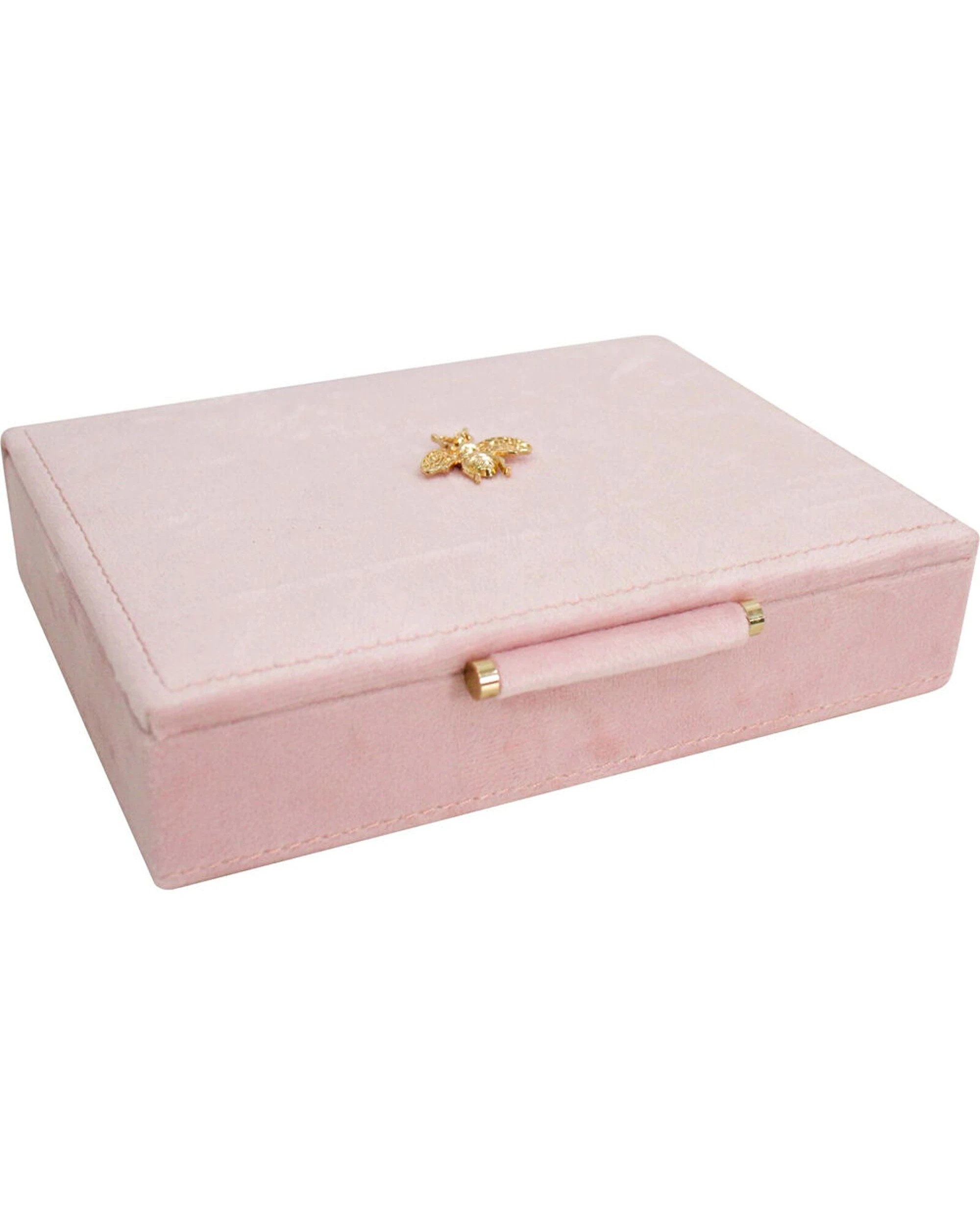 2 LVD Jewellery Storage Box Organiser 17.5x13.5cm Low Velvet Musk - Pink, 2 of 3