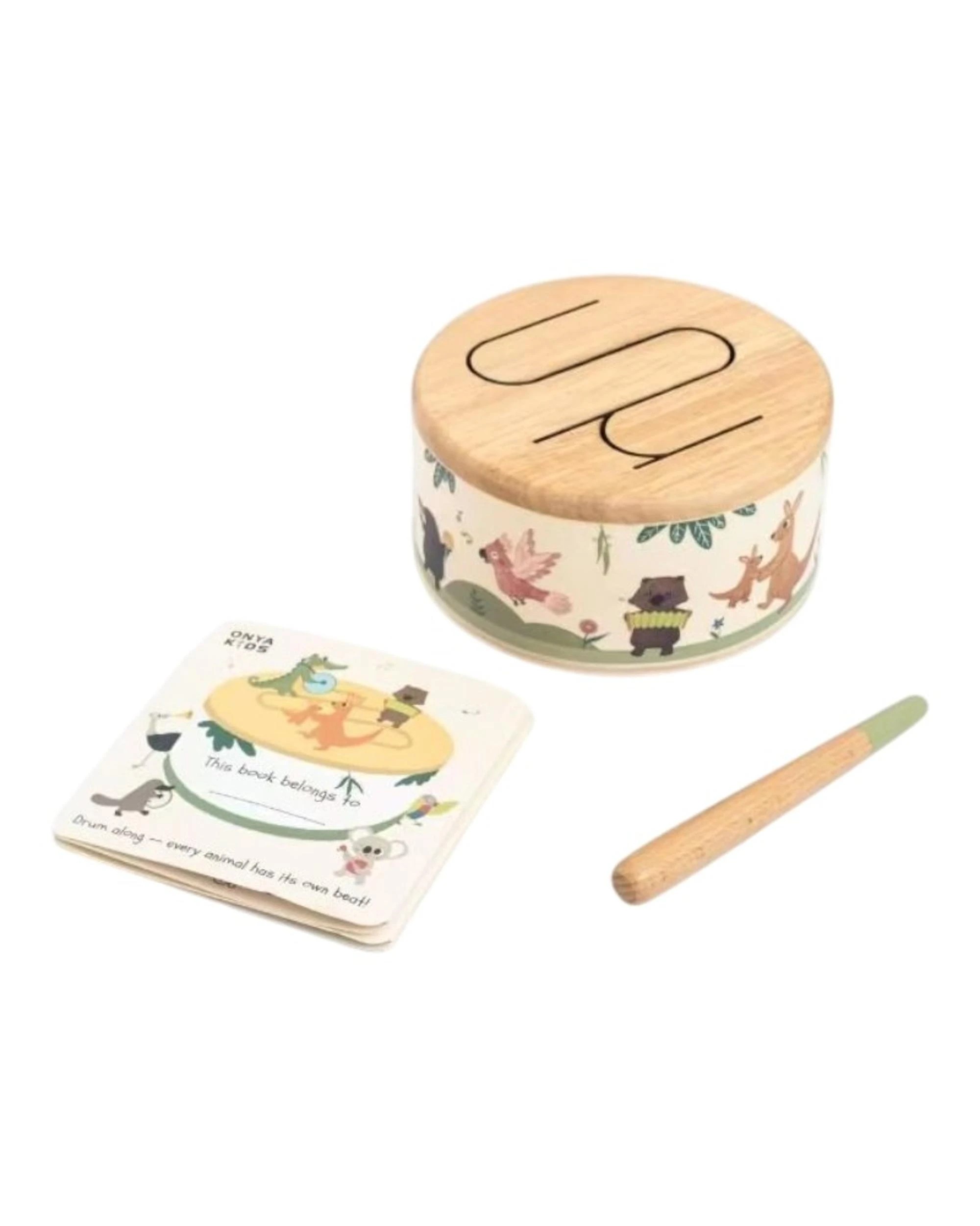 4 Onya Kids Outback Beats Wooden Drum with Australian Animals, 4 of 9