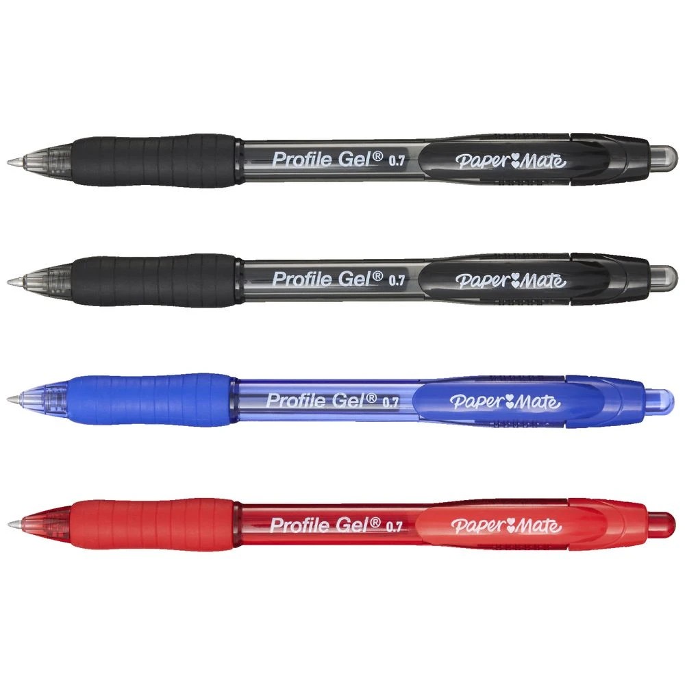 2 Paper Mate Profile Gel Pens 0.7mm Assorted 4 Pack, 2 of 4